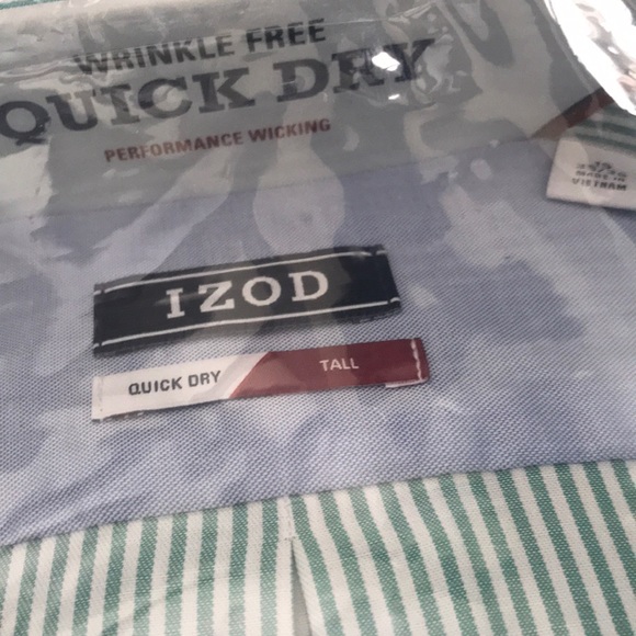 Izod green and white stripes 19 35/36 Tall - Picture 2 of 2